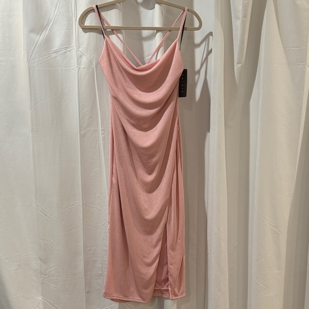 Pink Midi Cocktail Dress